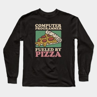 Computer Programmer Fueled By Pizza Long Sleeve T-Shirt